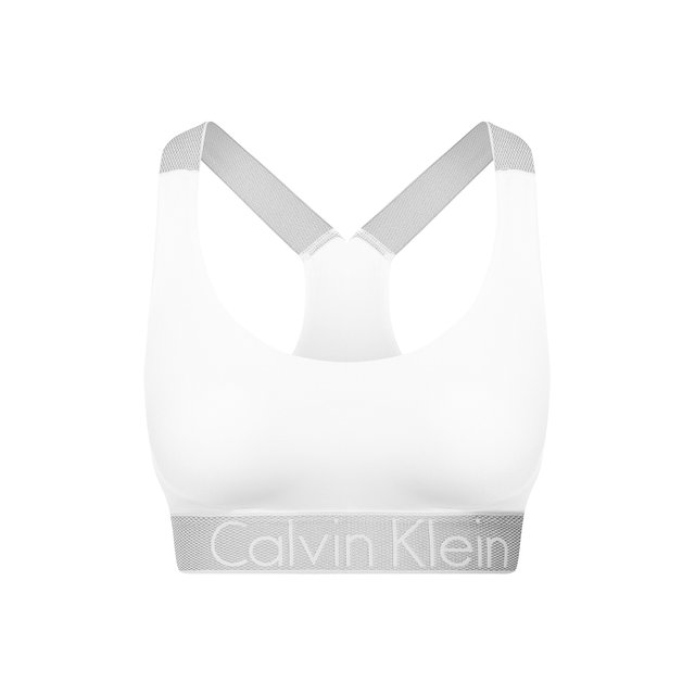фото Однотонный бюстгальтер с логотипом бренда calvin klein