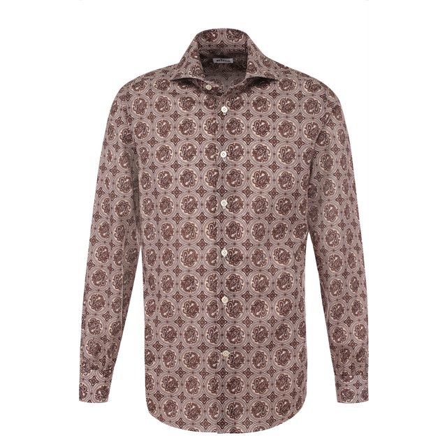 фото Хлопковая рубашка с воротником акула kiton