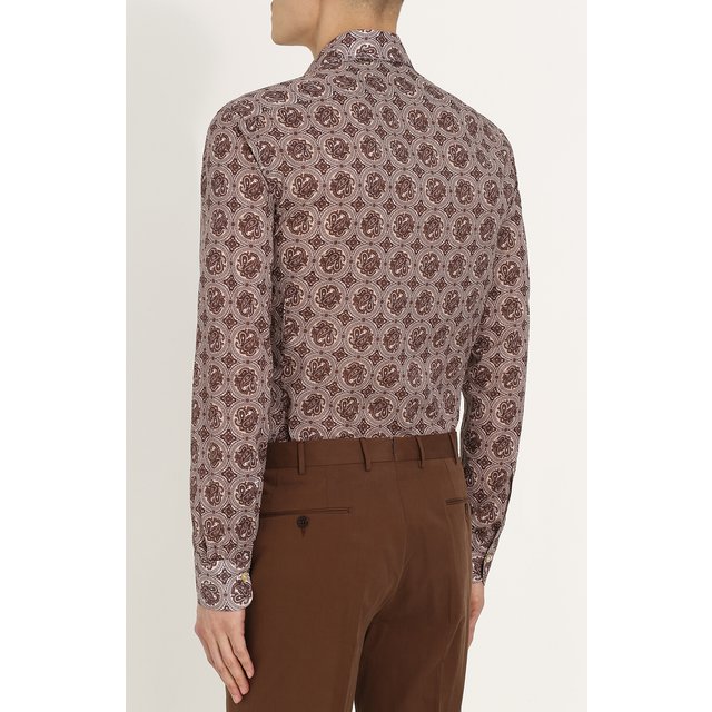 фото Хлопковая рубашка с воротником акула kiton