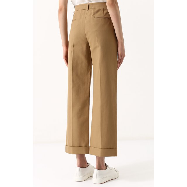 фото Укороченные хлопковые брюки со стрелками loro piana