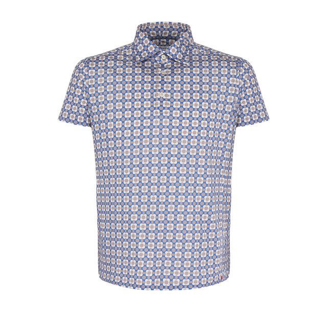 фото Хлопковое поло с принтом kiton