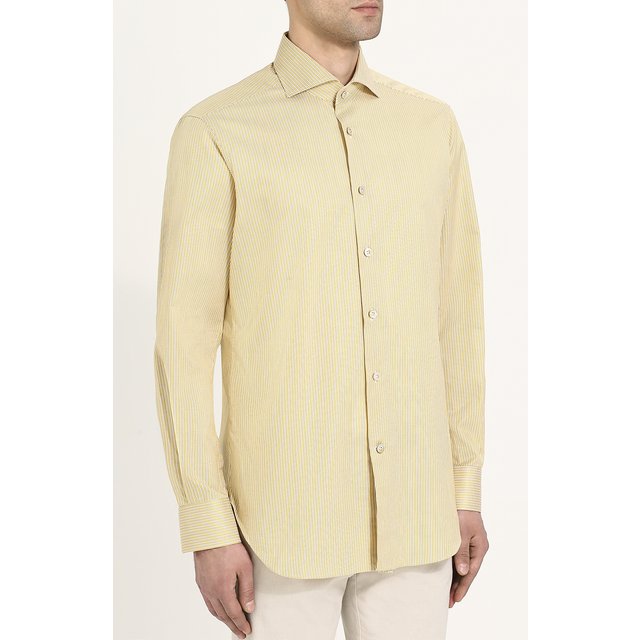 фото Хлопковая рубашка с воротником кент kiton