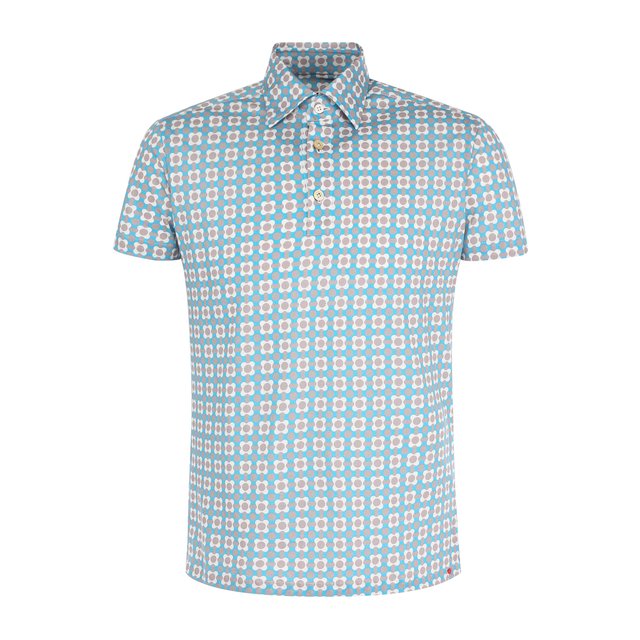 фото Хлопковое поло с принтом kiton