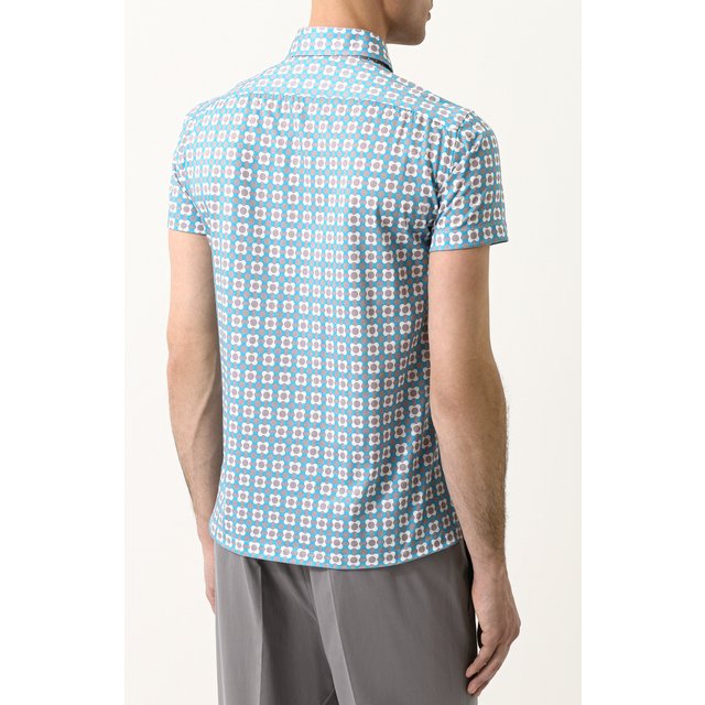 фото Хлопковое поло с принтом kiton