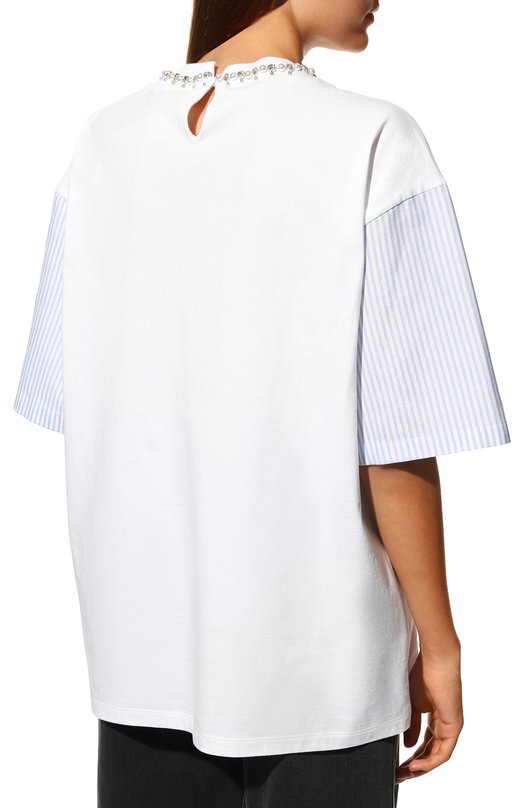 фото Хлопковая футболка miu miu