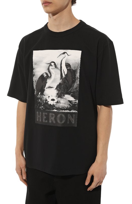 фото Хлопковая футболка heron preston