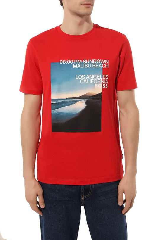 фото Хлопковая футболка boss