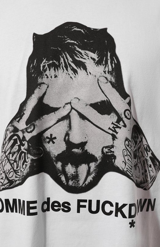 фото Хлопковая футболка comme des fuckdown