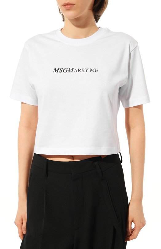 фото Хлопковая футболка msgm