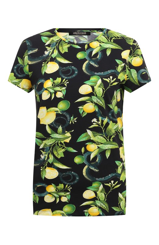 фото Хлопковая футболка roberto cavalli