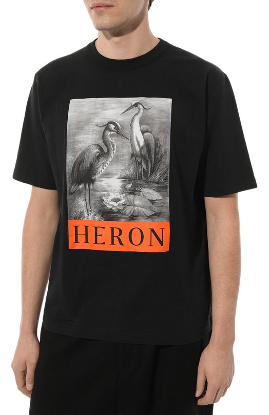 фото Хлопковая футболка heron preston