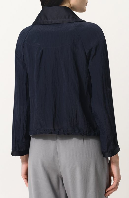 фото Однотонная куртка из вискозы с отложным воротником giorgio armani