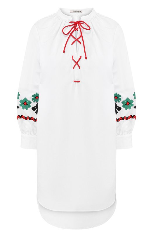 фото Хлопковое платье miu miu