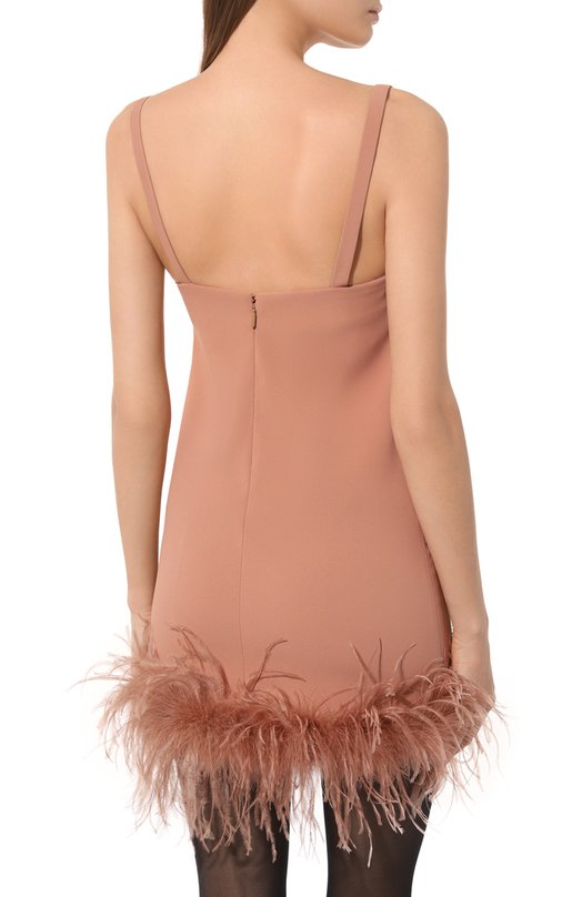 фото Платье с отделкой перьями pinko