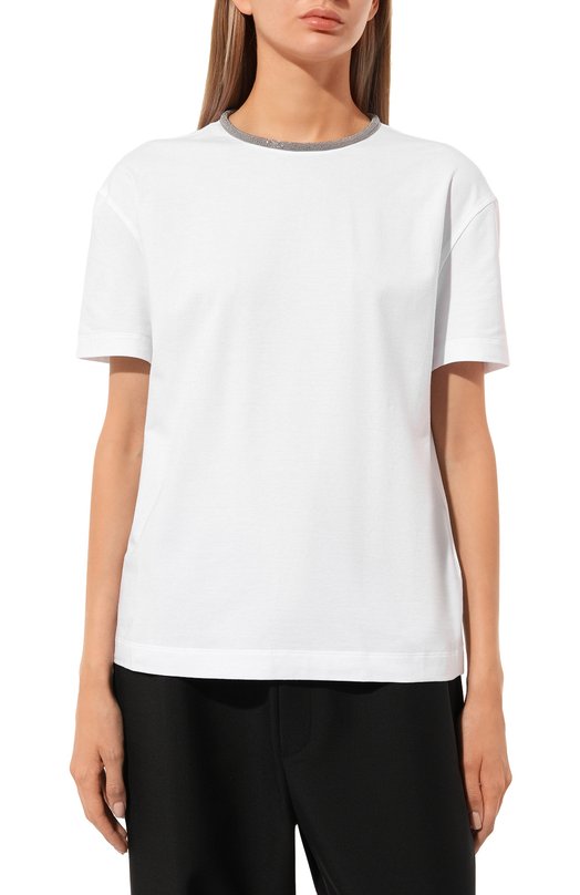 фото Хлопковая футболка brunello cucinelli