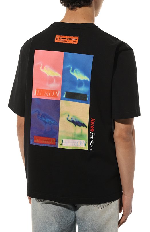 фото Хлопковая футболка heron preston
