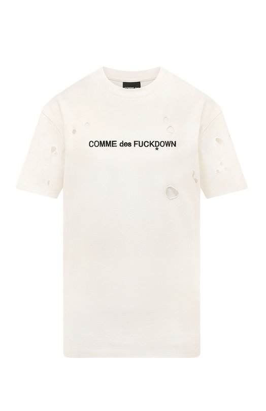 фото Хлопковая футболка comme des fuckdown