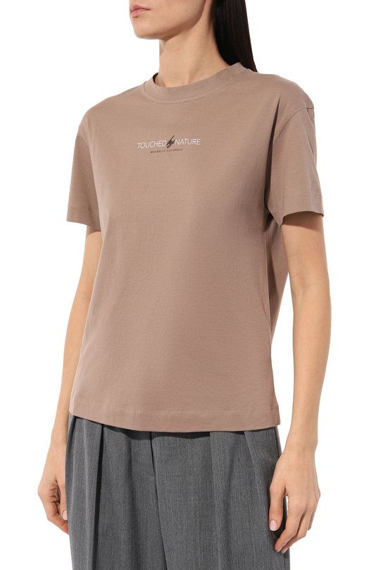 фото Хлопковая футболка brunello cucinelli