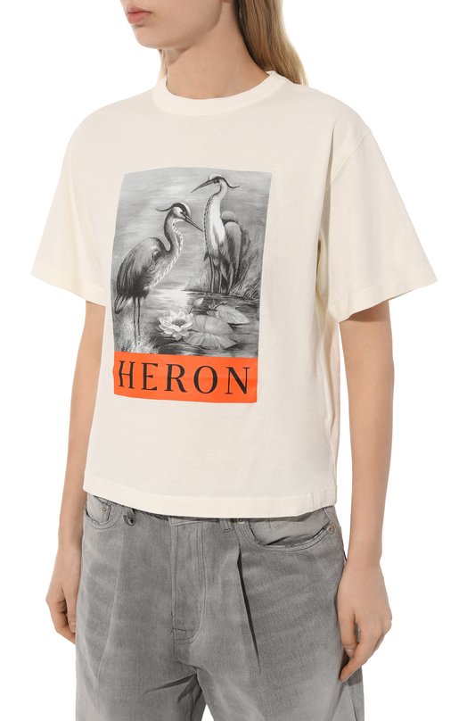 фото Хлопковая футболка heron preston