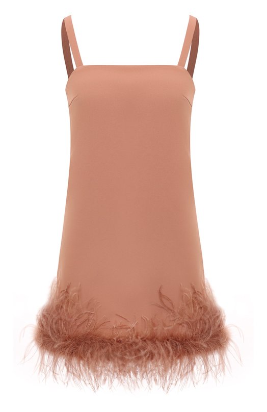 фото Платье с отделкой перьями pinko