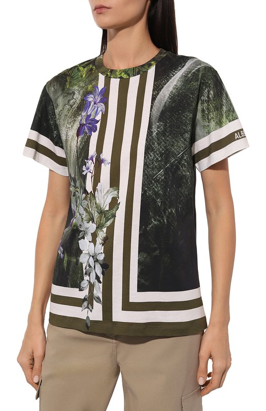 фото Хлопковая футболка alberta ferretti