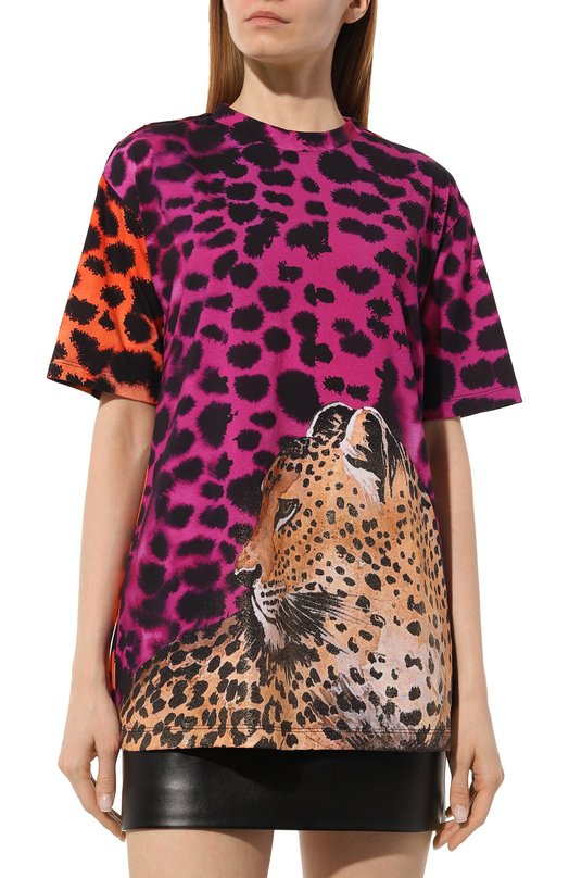 фото Хлопковая футболка roberto cavalli