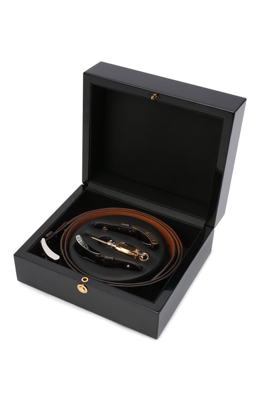 фото Ремень из кожи крокодила со сменными пряжками zilli