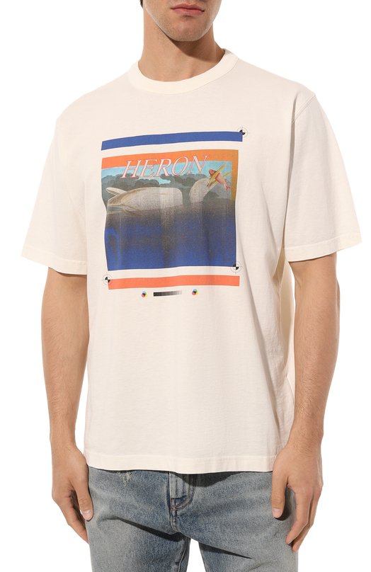 фото Хлопковая футболка heron preston