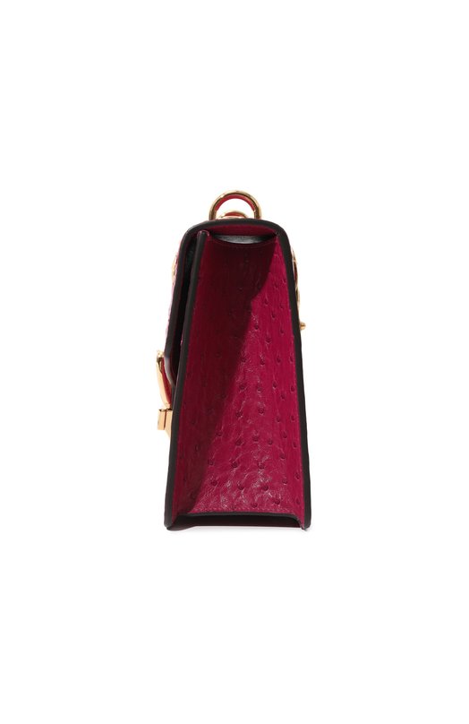 фото Сумка sylvie small из кожи страуса gucci