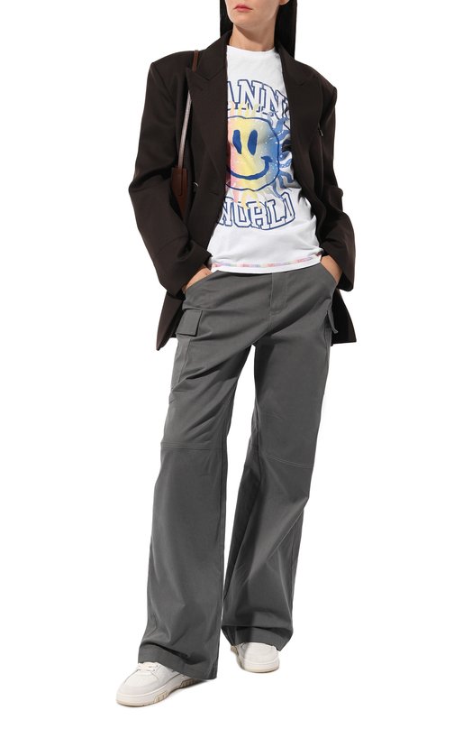 фото Хлопковая футболка ganni