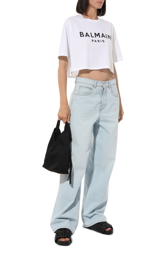 фото Хлопковая футболка balmain