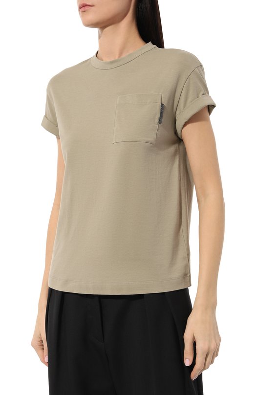 фото Хлопковая футболка brunello cucinelli