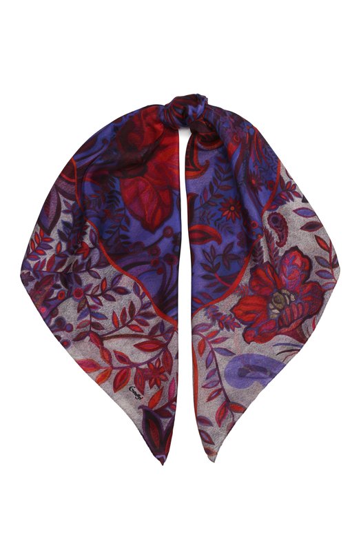 фото Шелковый платок орнамент цветы gourji