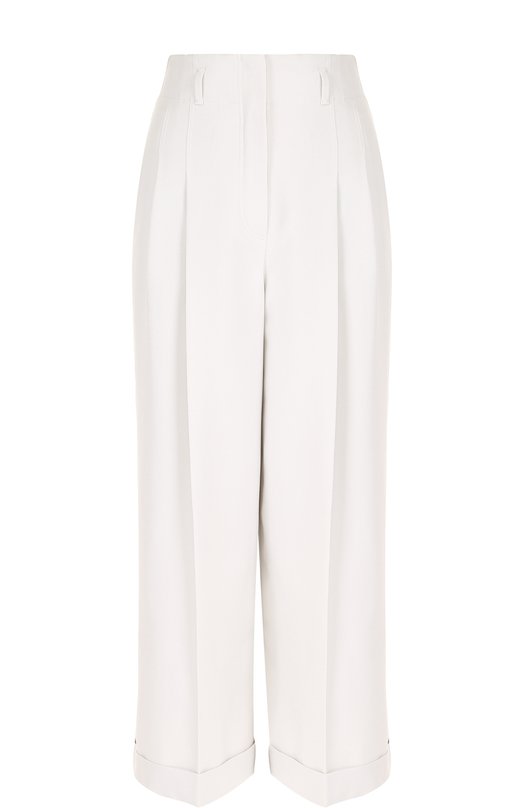 фото Укороченные хлопковые брюки с защипами loro piana