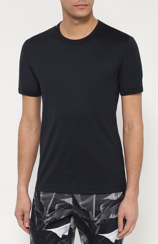 фото Хлопковая футболка с круглым вырезом dolce & gabbana