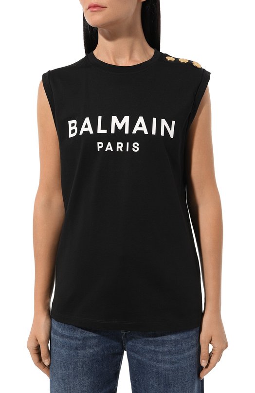 фото Хлопковая майка balmain