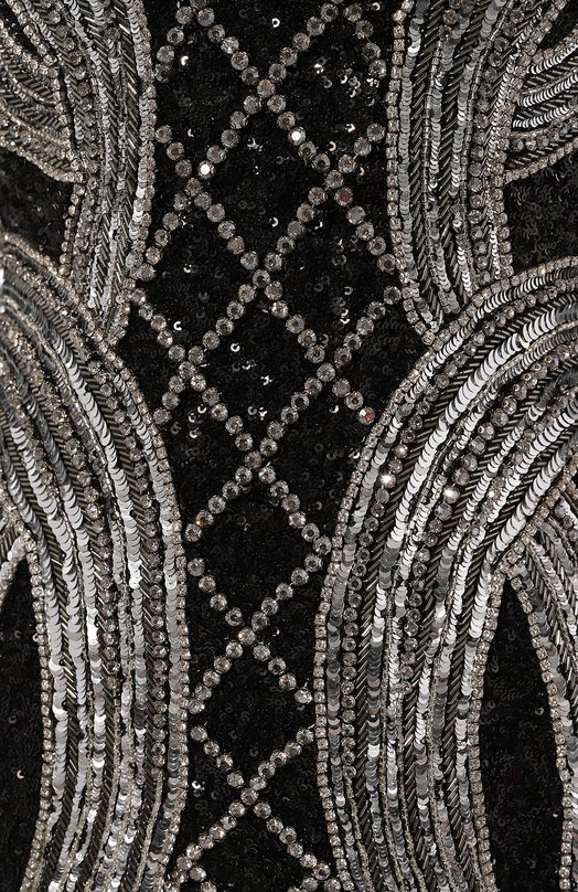 фото Платье с отделкой стразами и пайетками balmain