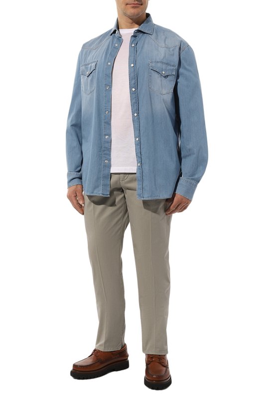 фото Хлопковые брюки brunello cucinelli