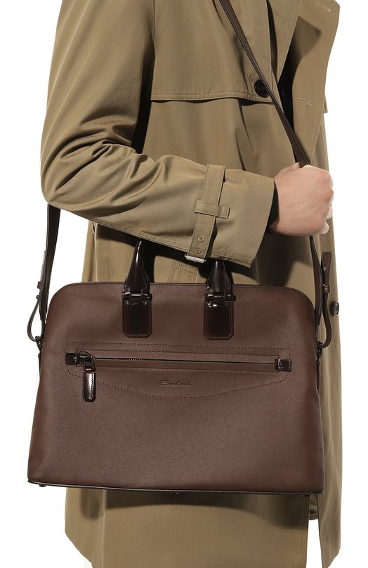 фото Кожаная сумка для ноутбука santoni