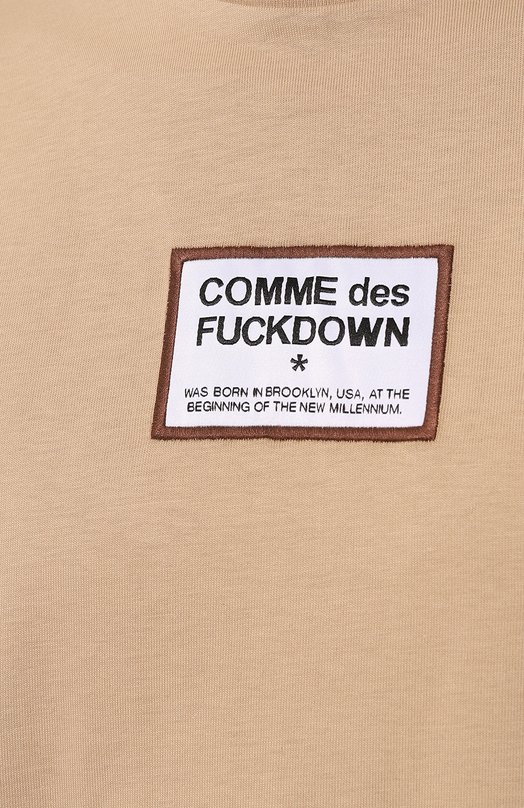 фото Хлопковая футболка comme des fuckdown