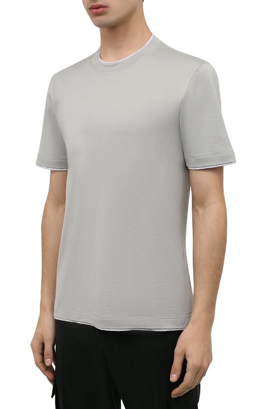 фото Хлопковая футболка brunello cucinelli