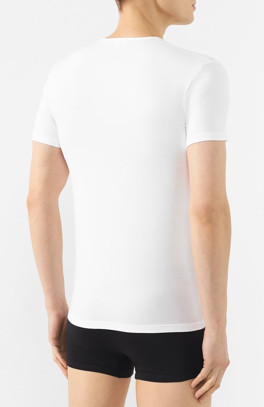 фото Хлопковая футболка с круглым вырезом ermenegildo zegna