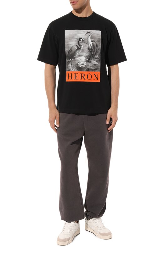 фото Хлопковая футболка heron preston