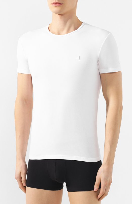 фото Хлопковая футболка с круглым вырезом ermenegildo zegna
