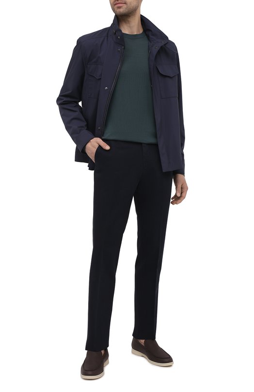 фото Брюки из хлопка и льна ermenegildo zegna