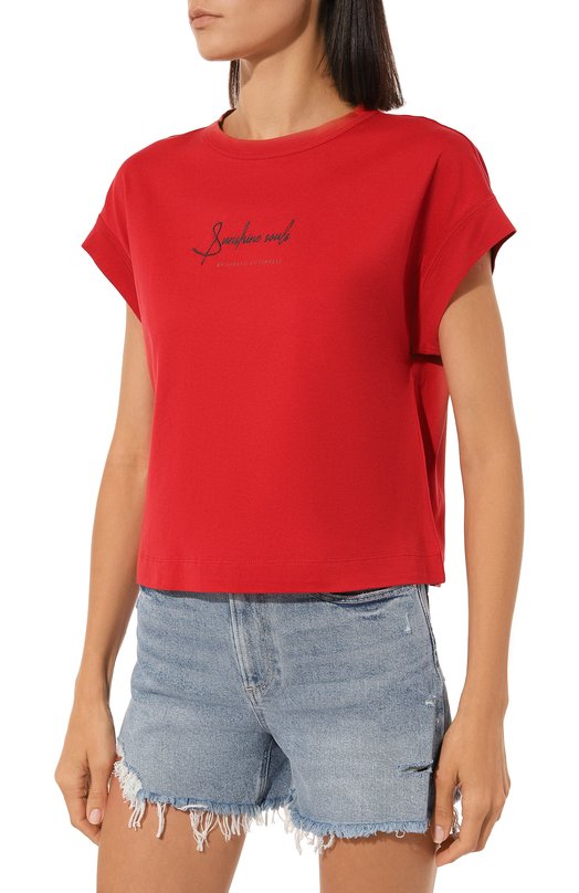 фото Хлопковая футболка brunello cucinelli