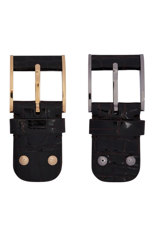 фото Ремень из кожи крокодила со сменными пряжками zilli