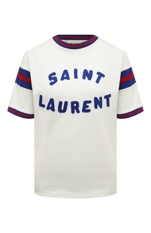фото Футболка из хлопка и вискозы saint laurent