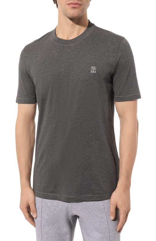 фото Хлопковая футболка brunello cucinelli