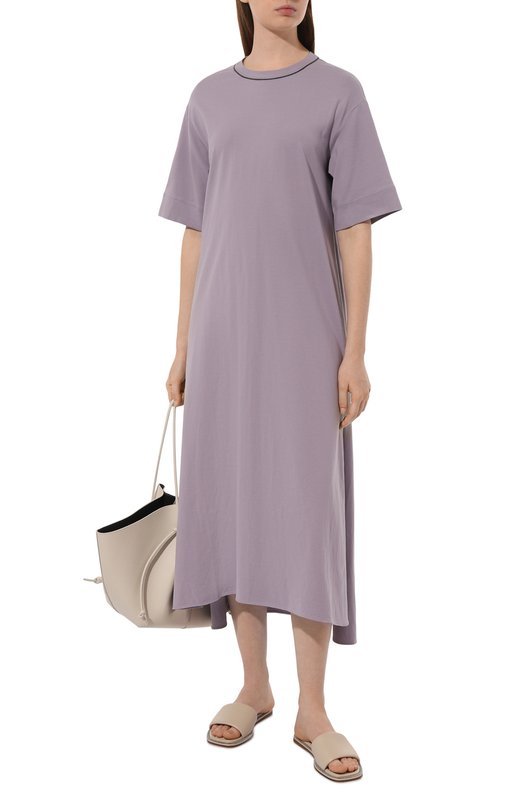 фото Хлопковое платье brunello cucinelli